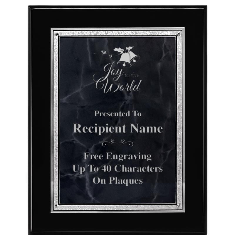 7X9 GY MARB FLOURISH PQ BK/SV