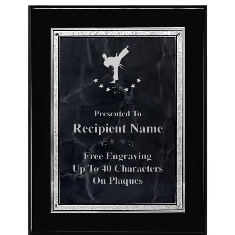 7X9 GY MARB FLOURISH PQ BK/SV