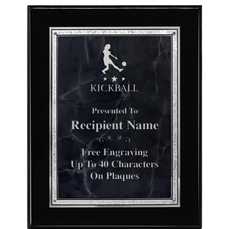 7X9 GY MARB FLOURISH PQ BK/SV