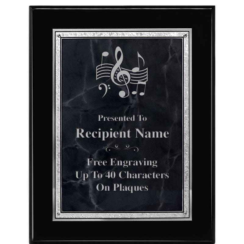 7X9 GY MARB FLOURISH PQ BK/SV