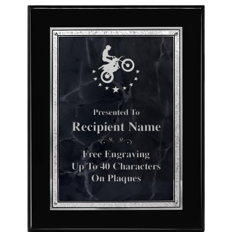 7X9 GY MARB FLOURISH PQ BK/SV