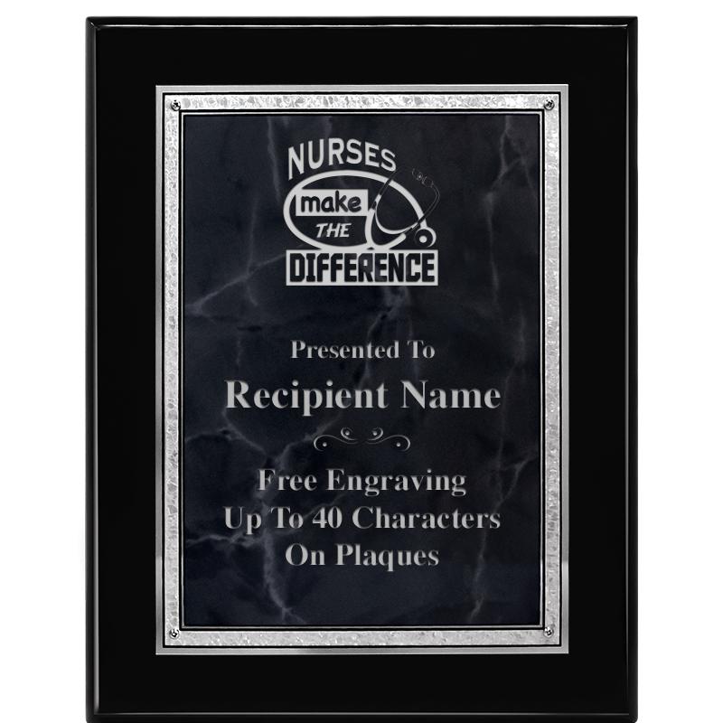 7X9 GY MARB FLOURISH PQ BK/SV