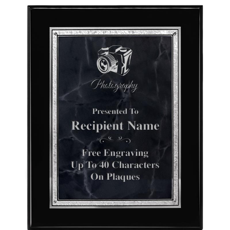 7X9 GY MARB FLOURISH PQ BK/SV