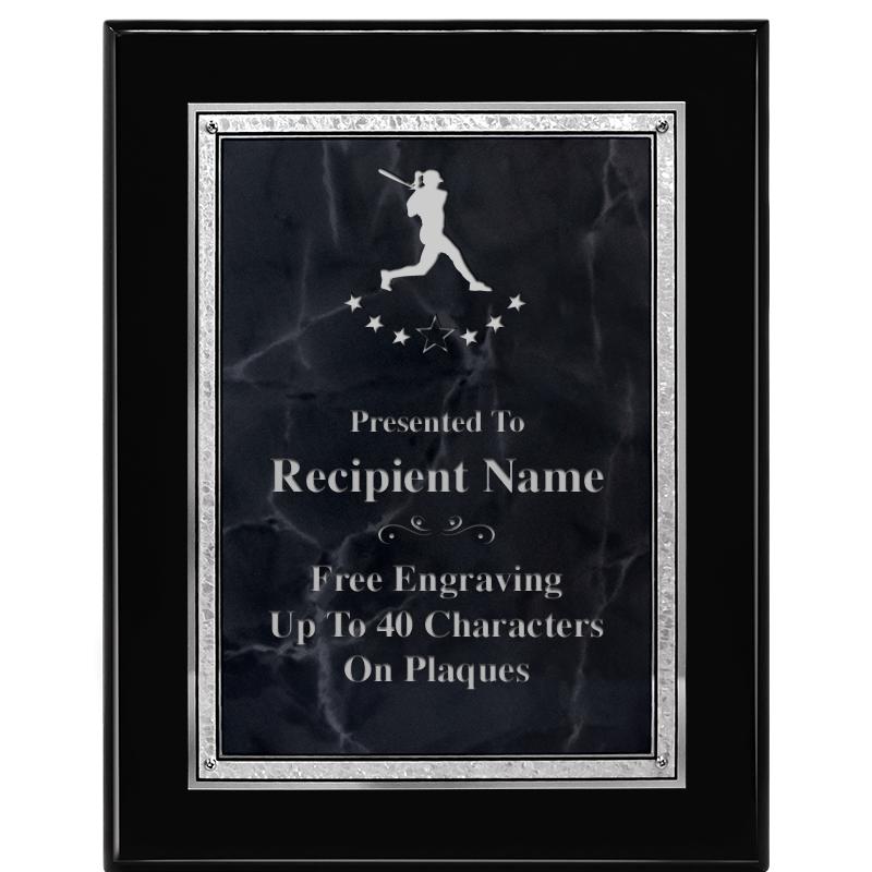 7X9 GY MARB FLOURISH PQ BK/SV