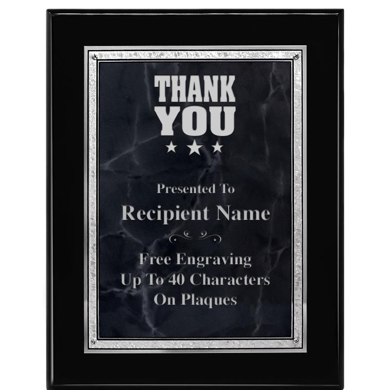 7X9 GY MARB FLOURISH PQ BK/SV