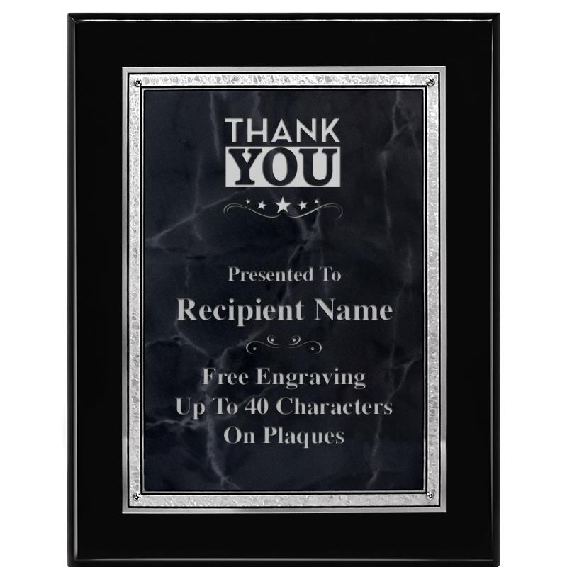 7X9 GY MARB FLOURISH PQ BK/SV