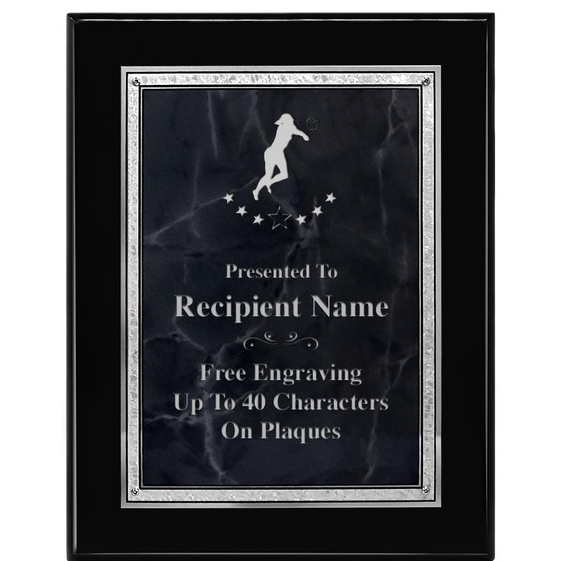 7X9 GY MARB FLOURISH PQ BK/SV