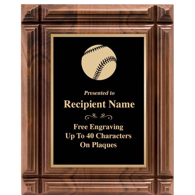 8X10 WALNUT GROOVE PLAQUE