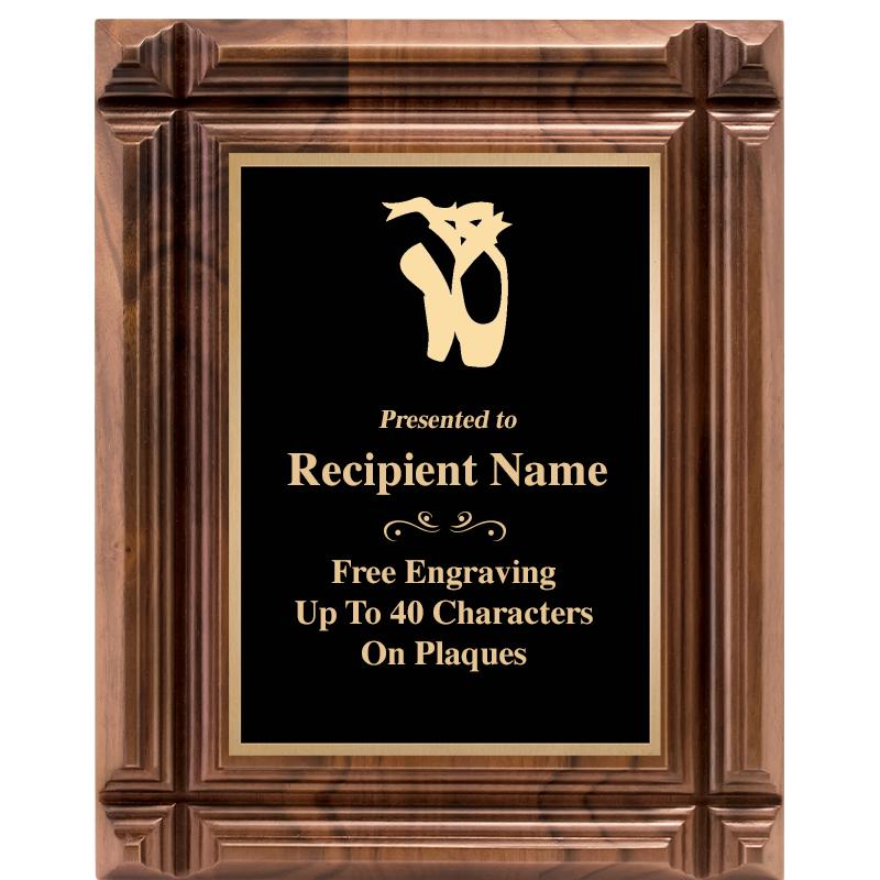 8X10 WALNUT GROOVE PLAQUE