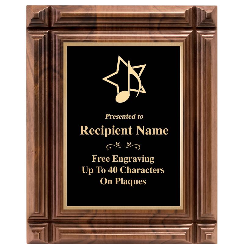 8X10 WALNUT GROOVE PLAQUE