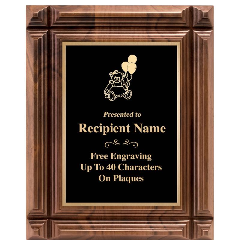 8X10 WALNUT GROOVE PLAQUE