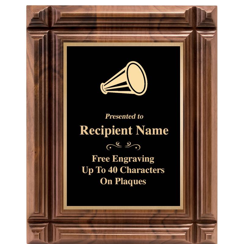 8X10 WALNUT GROOVE PLAQUE