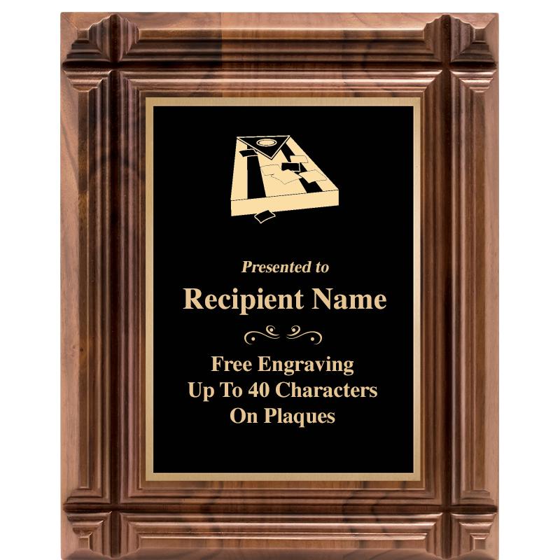 8X10 WALNUT GROOVE PLAQUE