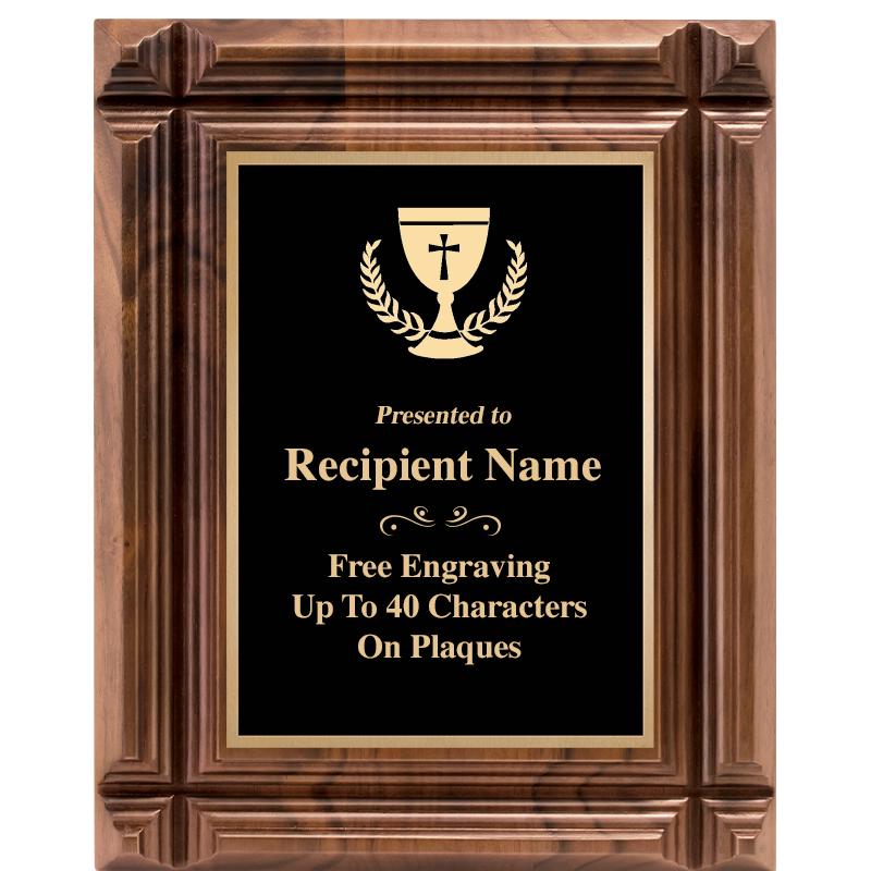 8X10 WALNUT GROOVE PLAQUE