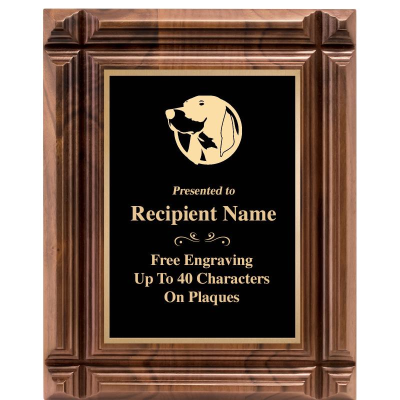 8X10 WALNUT GROOVE PLAQUE