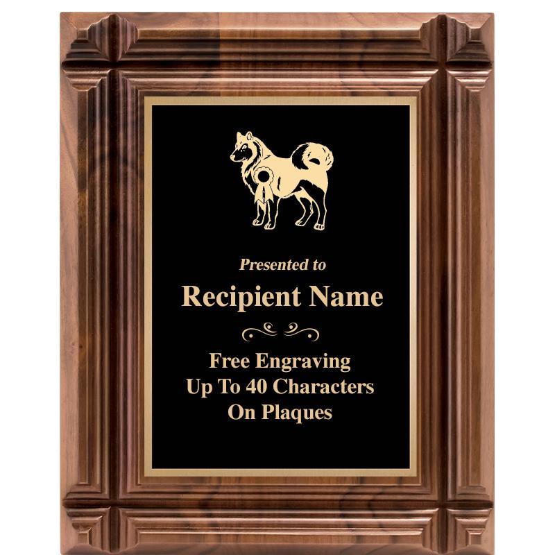 8X10 WALNUT GROOVE PLAQUE