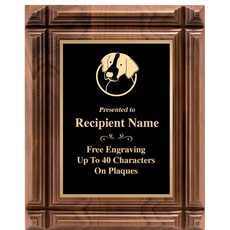 8X10 WALNUT GROOVE PLAQUE