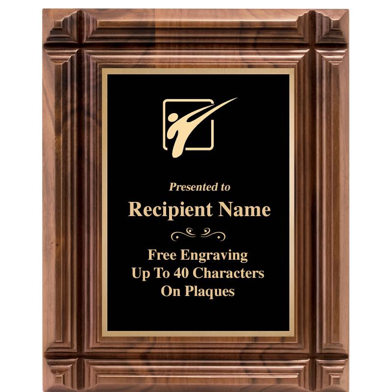 8X10 WALNUT GROOVE PLAQUE