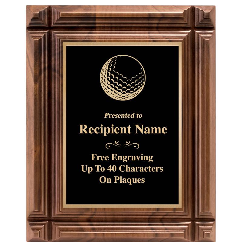 8X10 WALNUT GROOVE PLAQUE