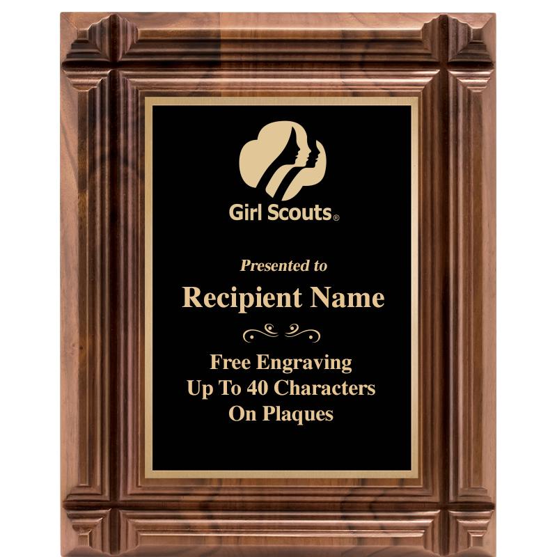 8X10 WALNUT GROOVE PLAQUE