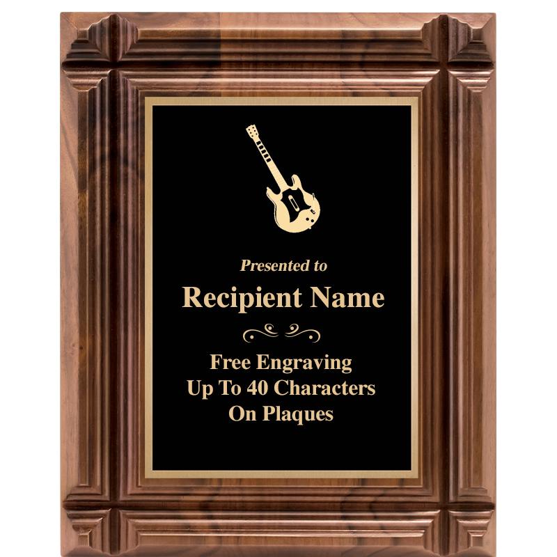8X10 WALNUT GROOVE PLAQUE