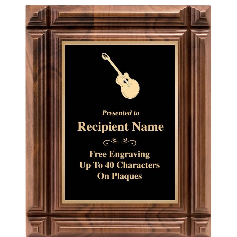 8X10 WALNUT GROOVE PLAQUE
