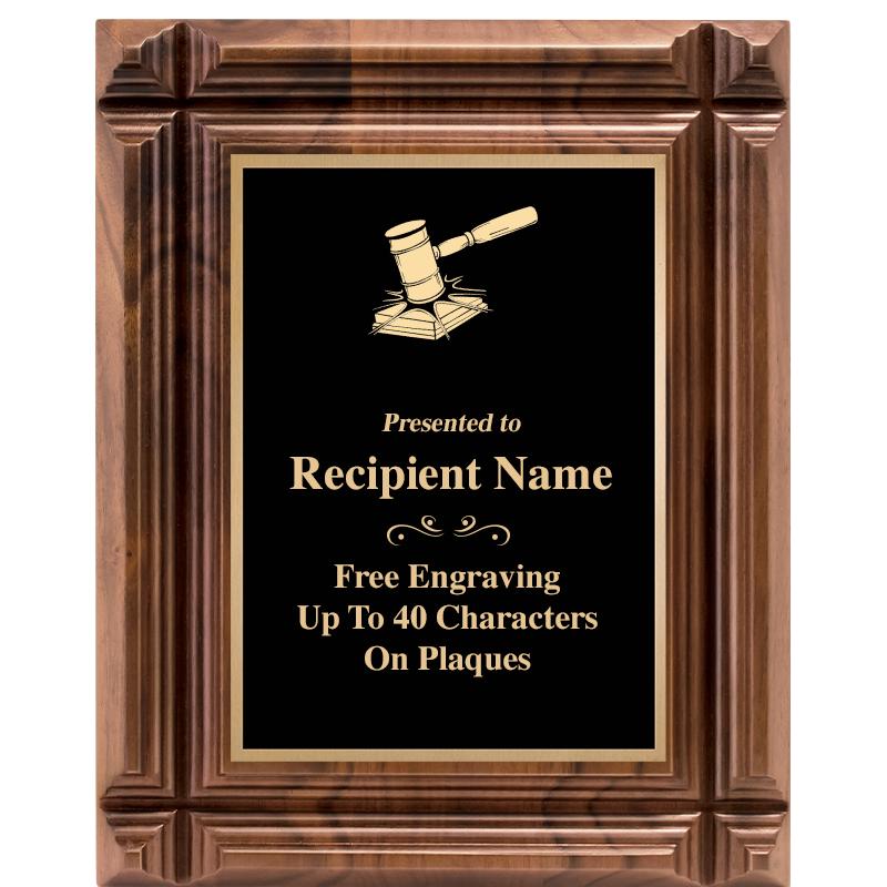 8X10 WALNUT GROOVE PLAQUE