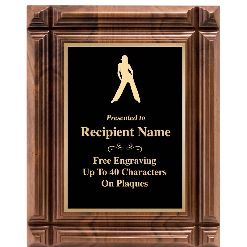 8X10 WALNUT GROOVE PLAQUE