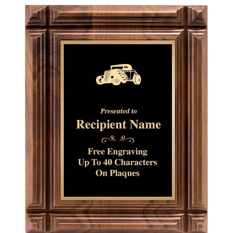 8X10 WALNUT GROOVE PLAQUE