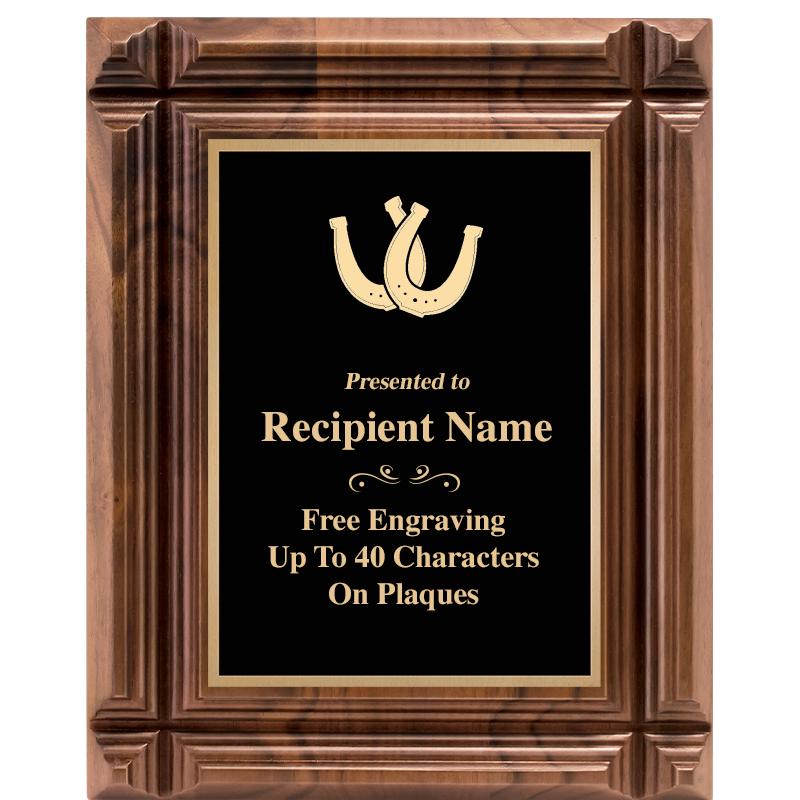 8X10 WALNUT GROOVE PLAQUE