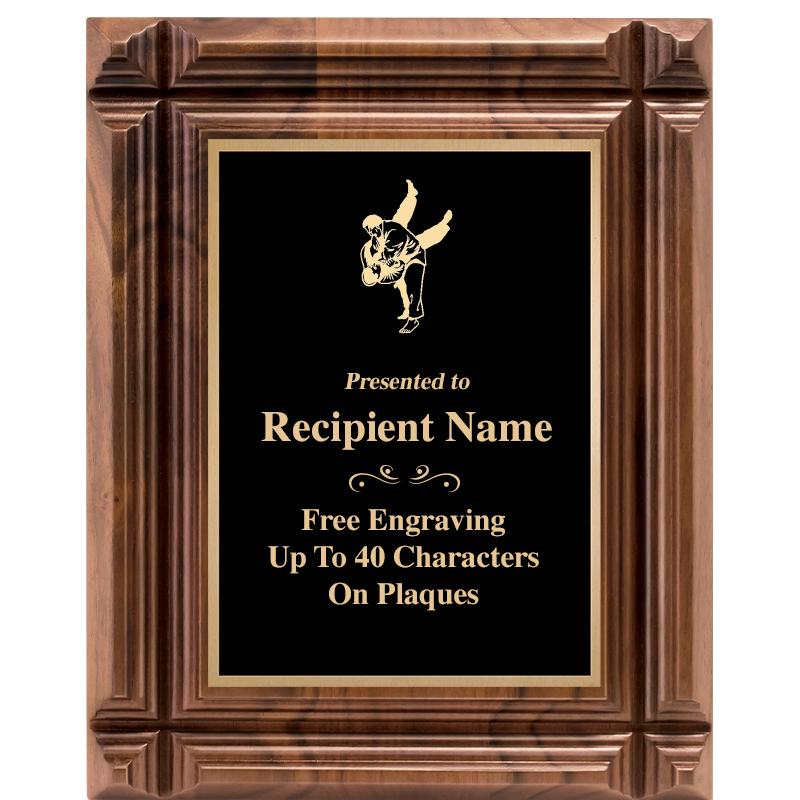 8X10 WALNUT GROOVE PLAQUE