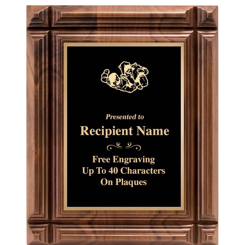 8X10 WALNUT GROOVE PLAQUE