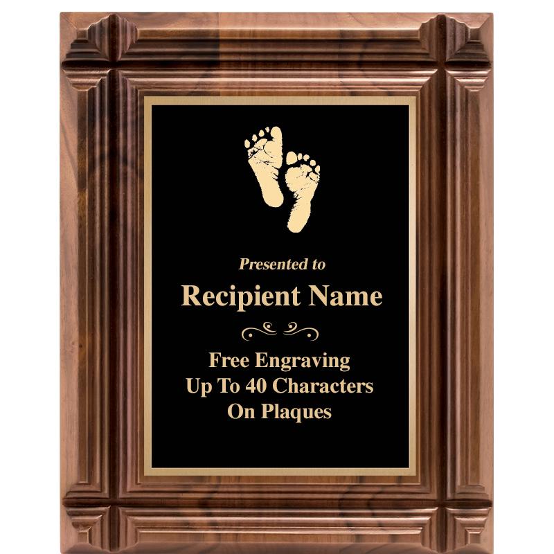 8X10 WALNUT GROOVE PLAQUE