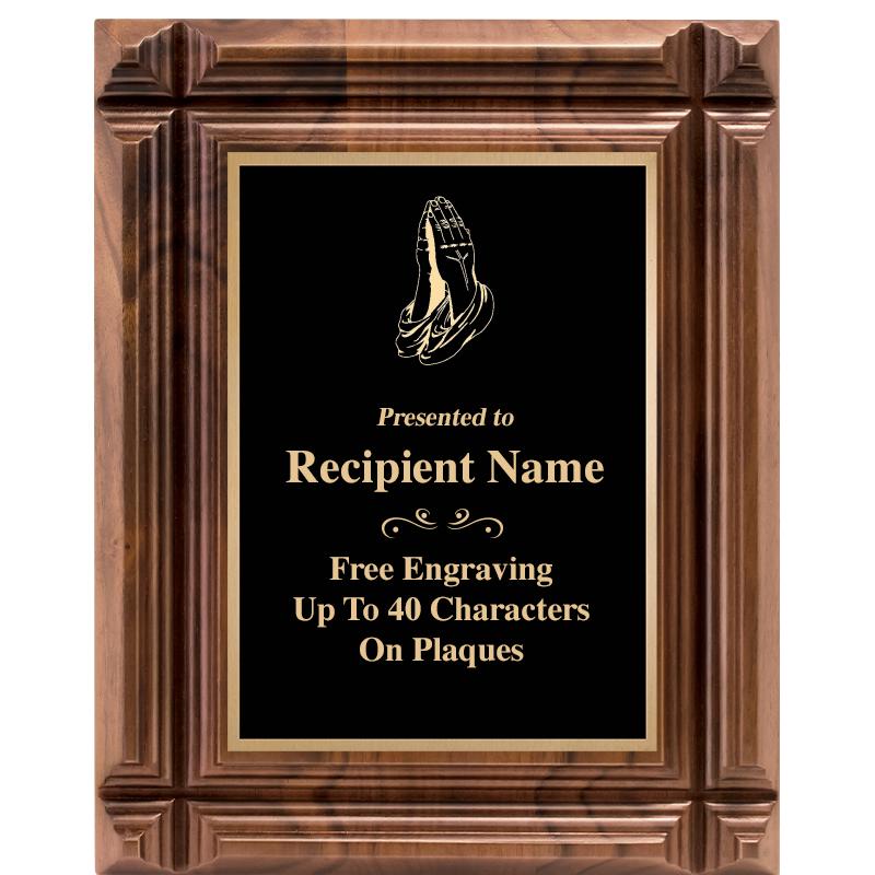 8X10 WALNUT GROOVE PLAQUE