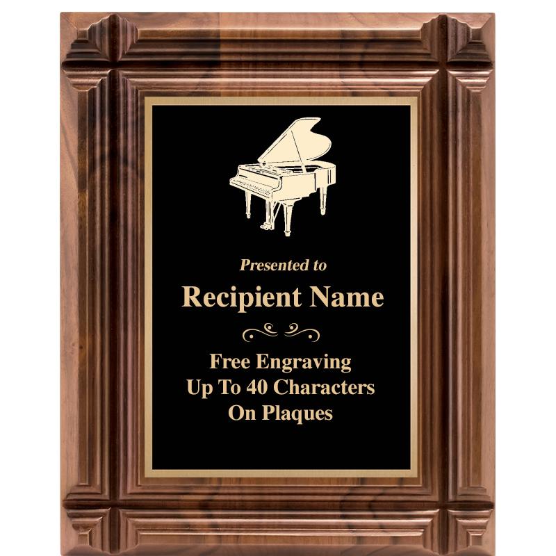 8X10 WALNUT GROOVE PLAQUE