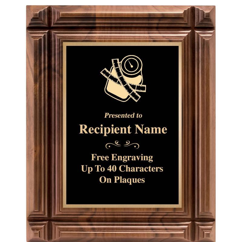 8X10 WALNUT GROOVE PLAQUE