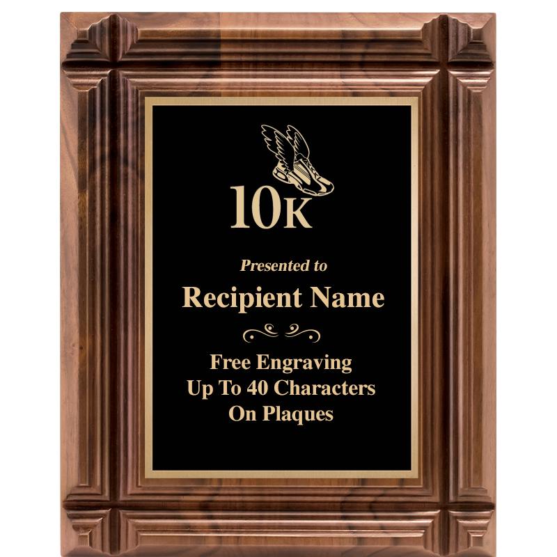 8X10 WALNUT GROOVE PLAQUE