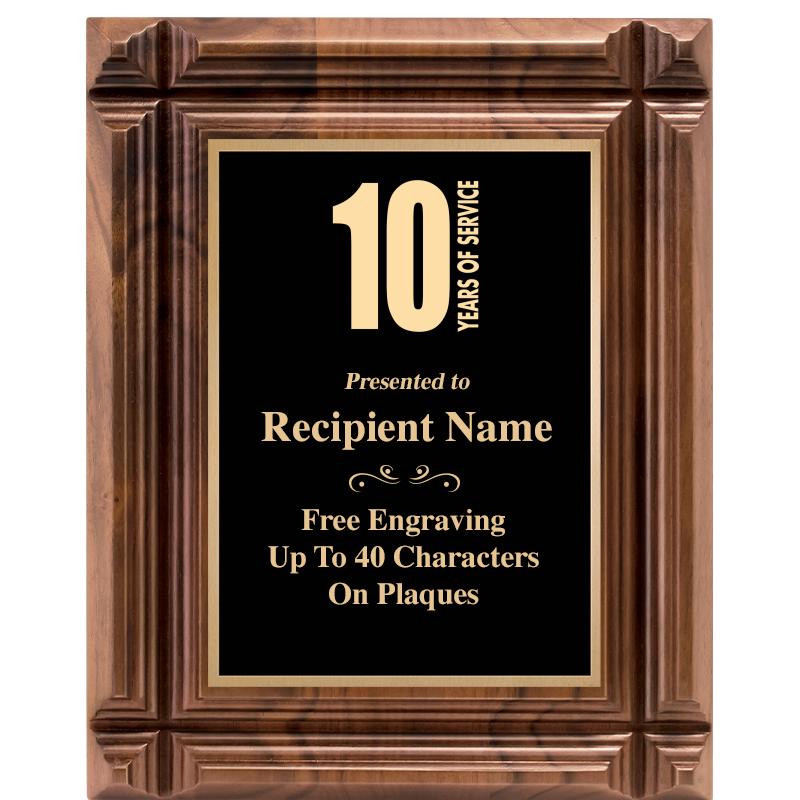 8X10 WALNUT GROOVE PLAQUE