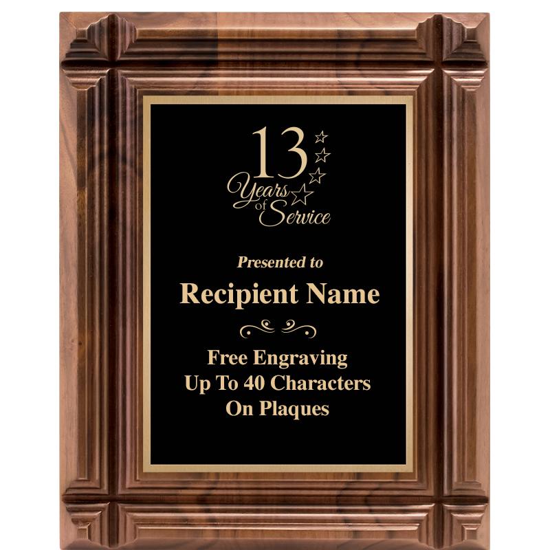 8X10 WALNUT GROOVE PLAQUE