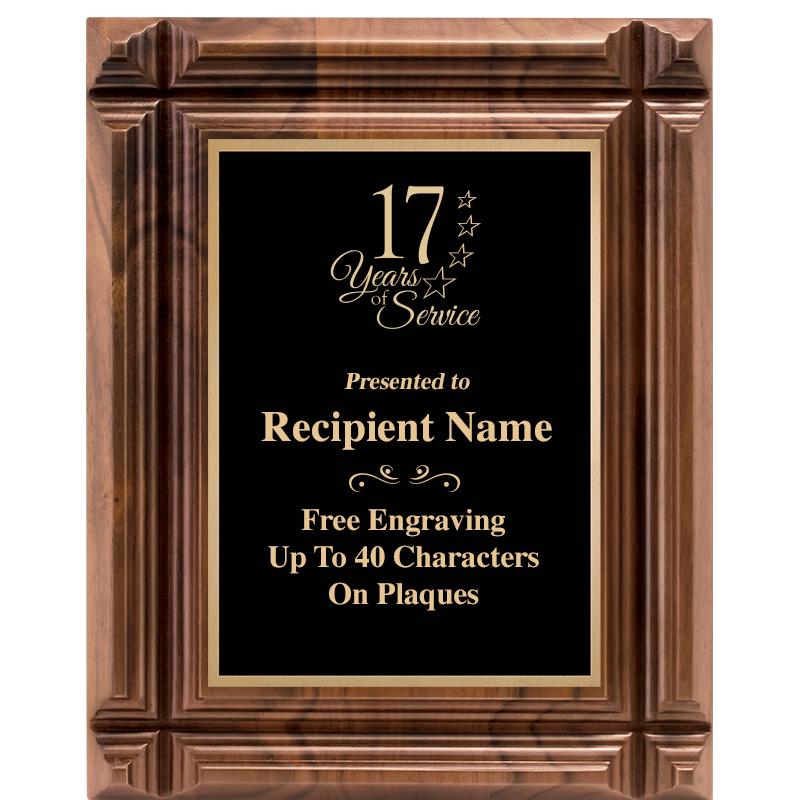 8X10 WALNUT GROOVE PLAQUE
