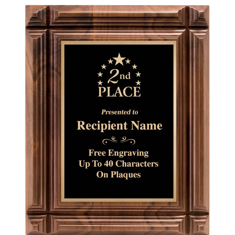 8X10 WALNUT GROOVE PLAQUE