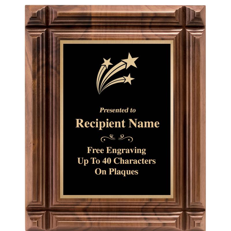 8X10 WALNUT GROOVE PLAQUE