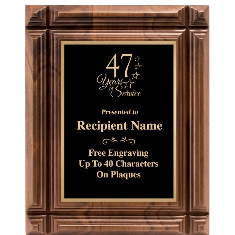 8X10 WALNUT GROOVE PLAQUE
