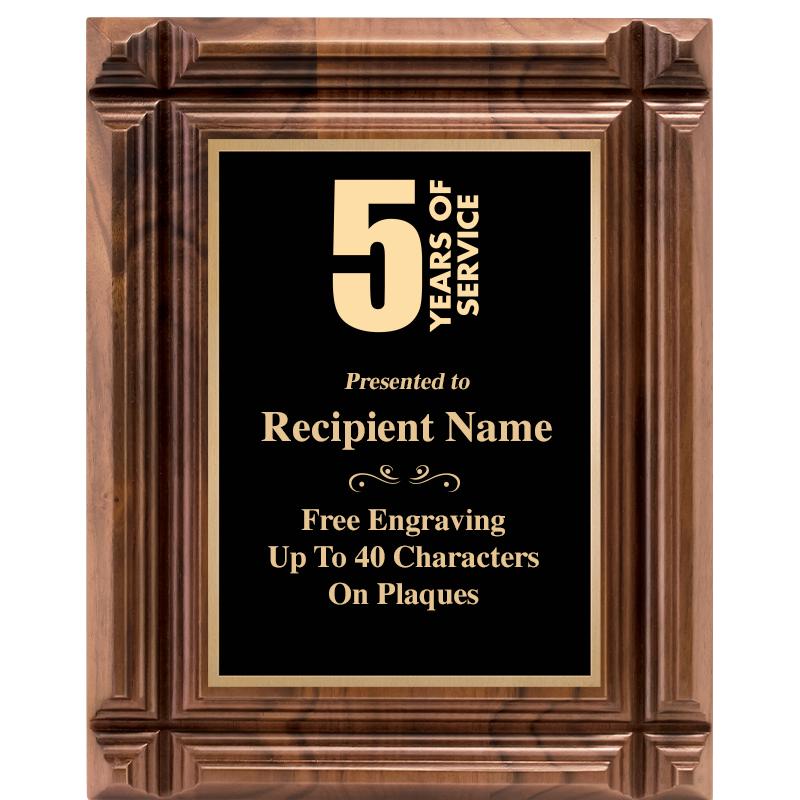 8X10 WALNUT GROOVE PLAQUE