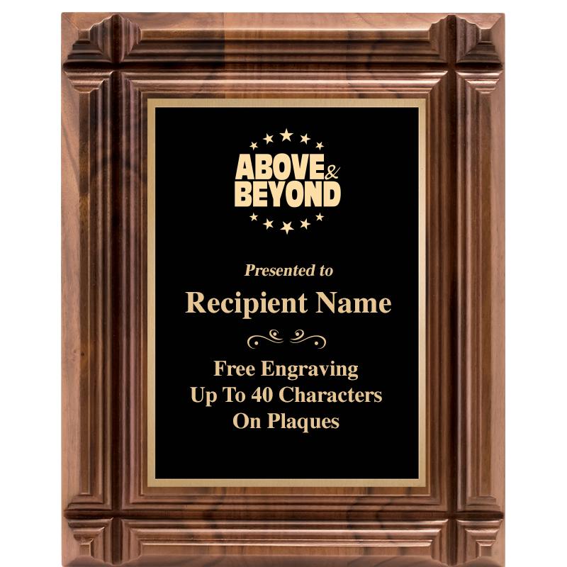8X10 WALNUT GROOVE PLAQUE