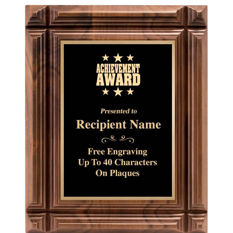 8X10 WALNUT GROOVE PLAQUE