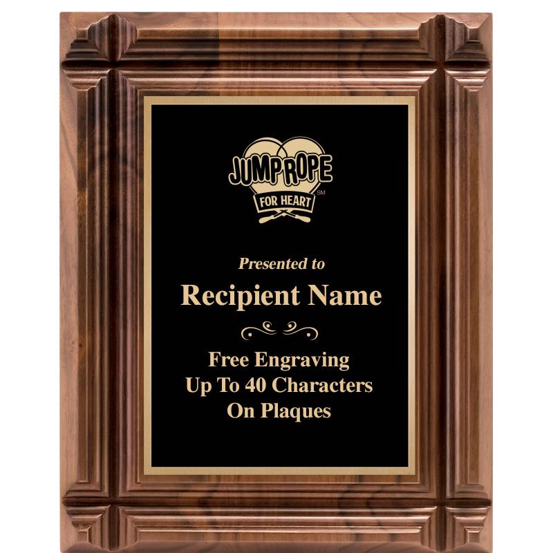 8X10 WALNUT GROOVE PLAQUE
