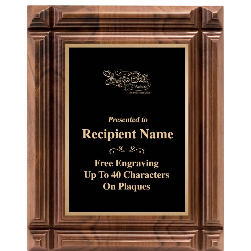 8X10 WALNUT GROOVE PLAQUE