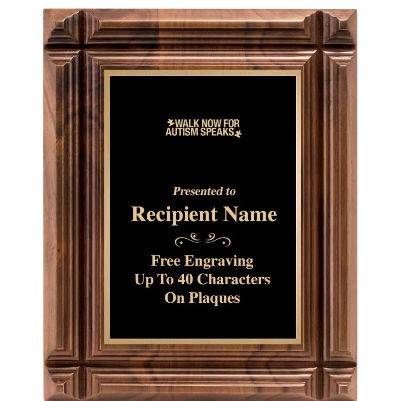 8X10 WALNUT GROOVE PLAQUE