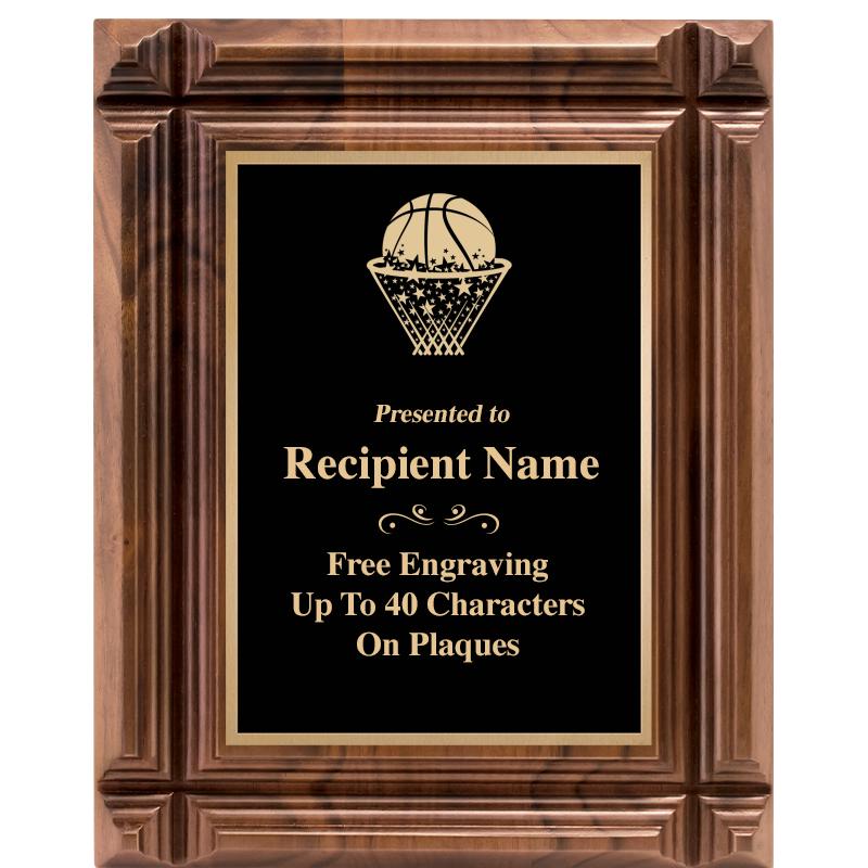 8X10 WALNUT GROOVE PLAQUE